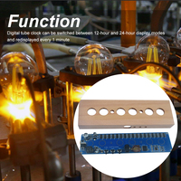 IN14 Glow Tube Clock DIY Tube Clock Assembly High Accuracy IN14 Nixie Tube Digital LED Clock DIY Parts DC12V 1A for Time Display