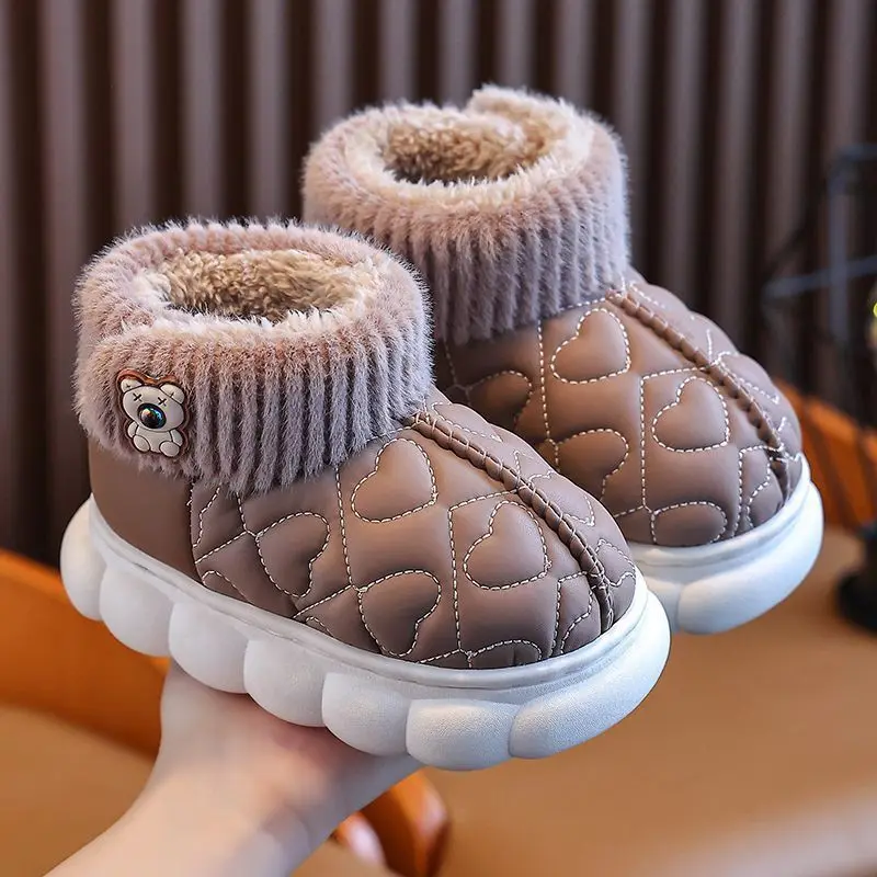 New Kid Shoes Fashion Versatile Comfort Girl Shoes Warm Non Slip Soft Soled Home Cotton Boys Shoe Cute Concise Casual Shoe Tenis