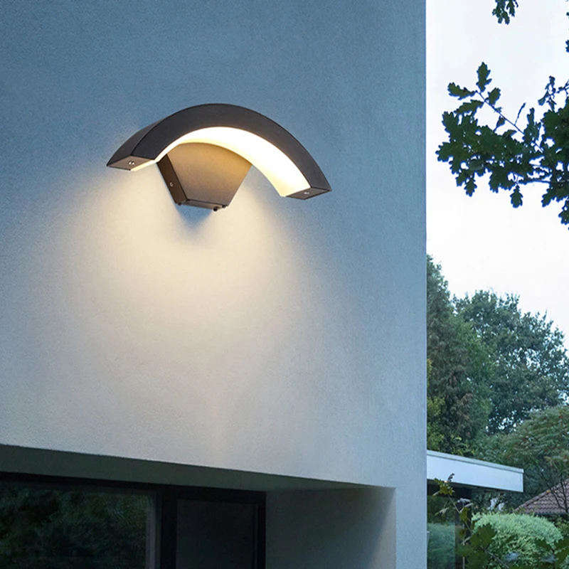 

Outdoor Waterproof Wall Light Modern Led Sensor Wall Lamp Front Door Garden Porch Balcony Wall Light Indoor Wall Sconce IP65 18W