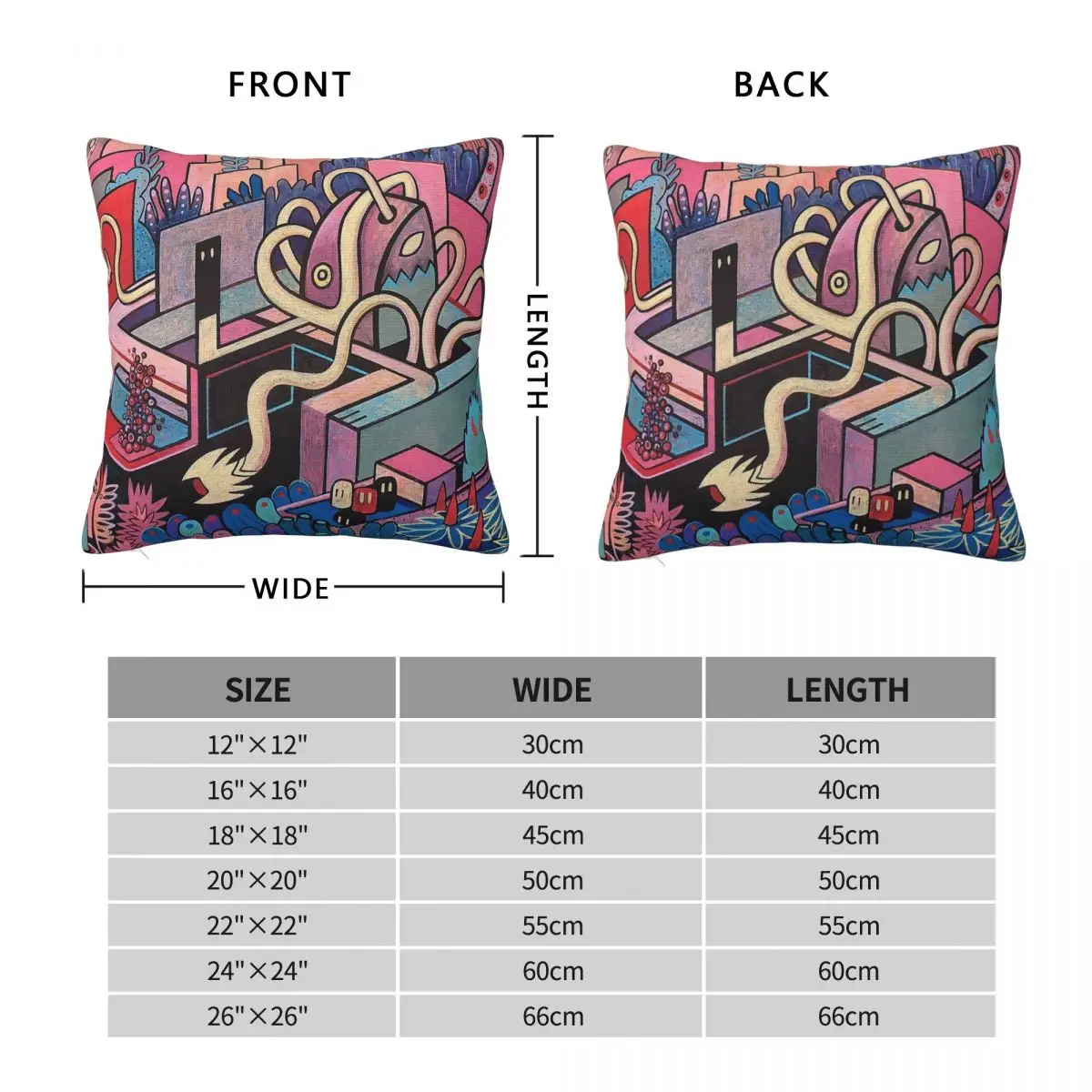 The Host Delicious Garden Pillowcase Polyester Linen Velvet Creative Zip Decor Sofa Cushion Cover