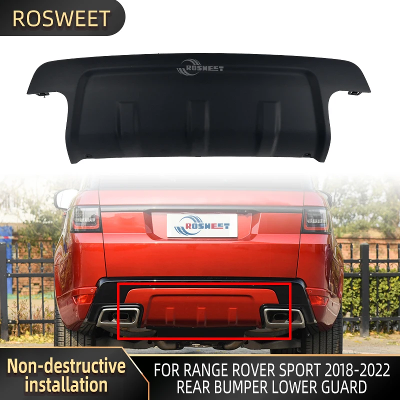 1 Pcs Car Rear Bumper Lower Guard Plate For Range Rover Sport 2018-2022 Rear L494 Car Accessories