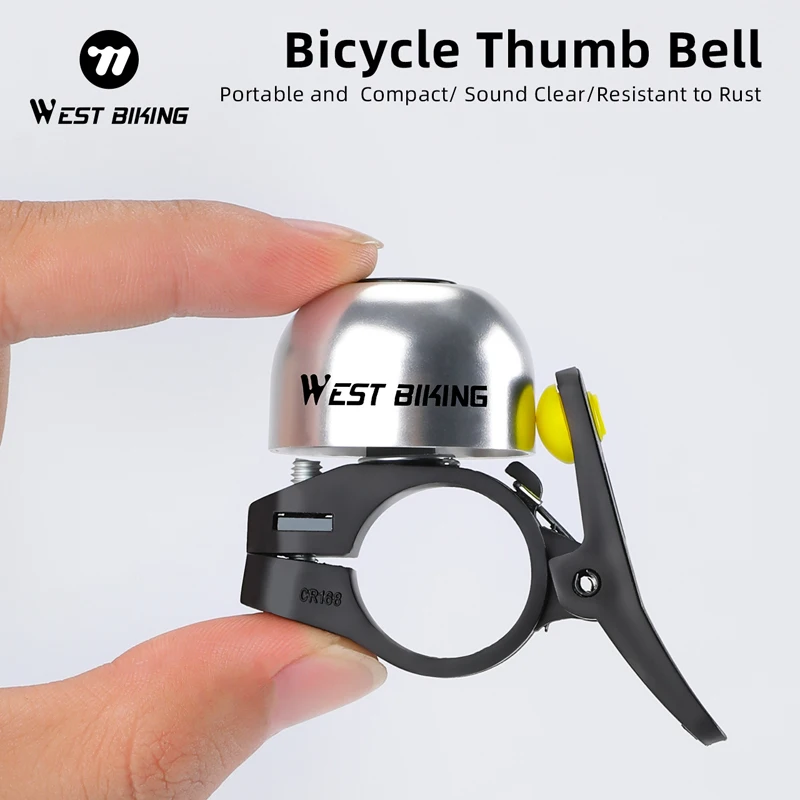 غرب ركوب الدراجات دراجة الإبهام جرس خفيفة حلقة MTB الطريق دراجة المقود القرن سبائك الألومنيوم الطريق دراجة أجراس المحمولة الدراجات جرس