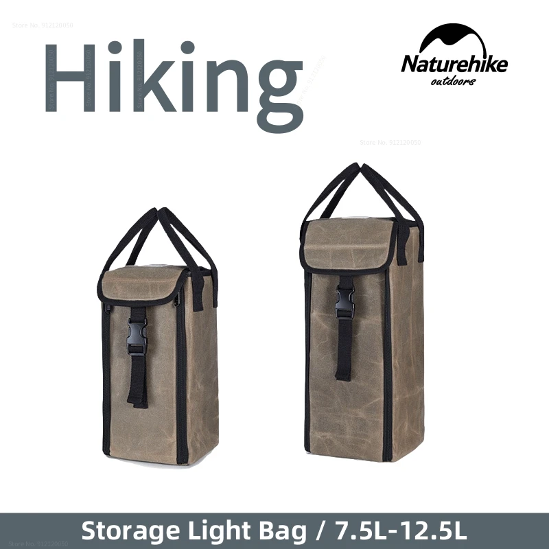 Naturehike Canvas Storage Light Package Outdoor Portable Anti-Splash Outdoor Light Pack Oil Wax Canvas Camping Light Storage Bag