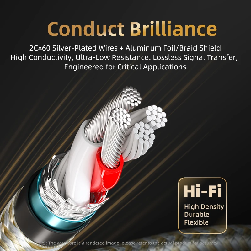 GOLLEY LION 3.5 ملم إلى كابل صوت TRS 90 °   كابل ستيريو مجدول من النايلون بزاوية قائمة لمكبرات الصوت/مكبرات الصوت