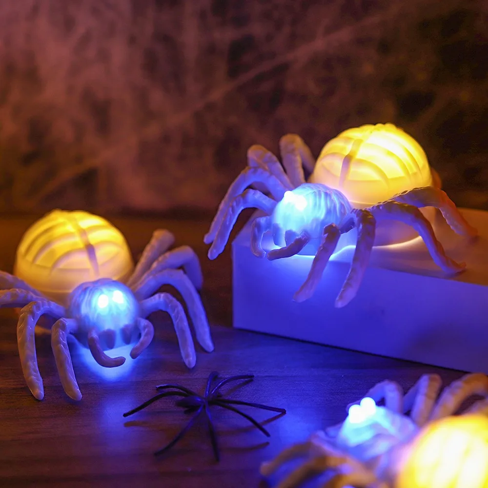 

Waterproof Halloween Glowing Spiders Light Realistic Decorative Illuminated Spiders Light Scary LED Spiders Light
