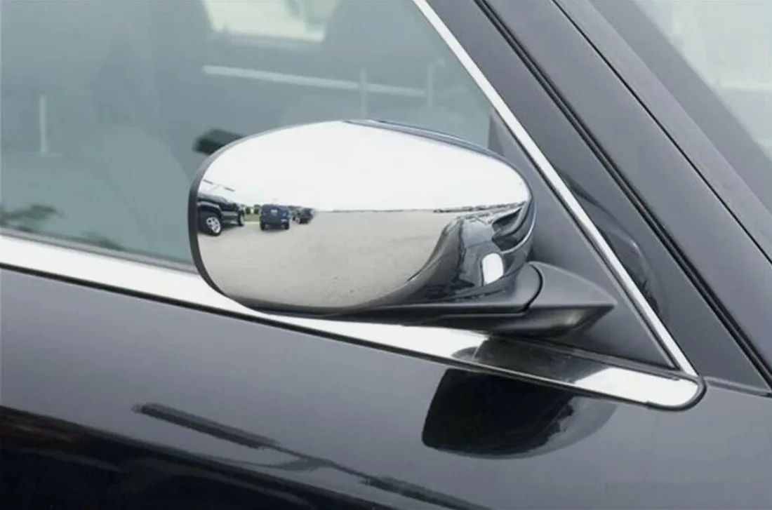 Chrome Mirror Cover For 05-10 Chrysler 300 300C (NOT Fit R/T & SRT8) / 05-08 Dodge Magnum / 06-10 Dodge Charger Overlay ONLY