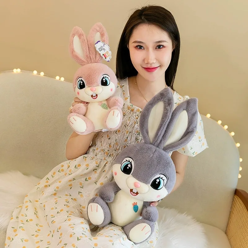 Soft Kawaii Cartoon Rabbit Plush Toy Big Eyes and Long Ears Plush Rabbit Animal Doll Sofa Pillow Valentine's Day Birthday Gift