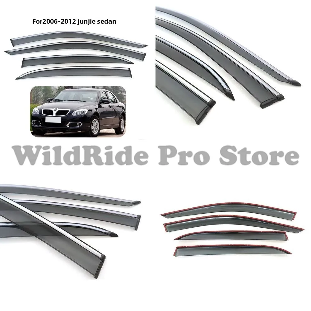 

1 set Specialized for Zhonghua Lohas Junjie Sedan Rain Visors 2006-2012 Junjie Window Rain Guards Stainless Steel Plated