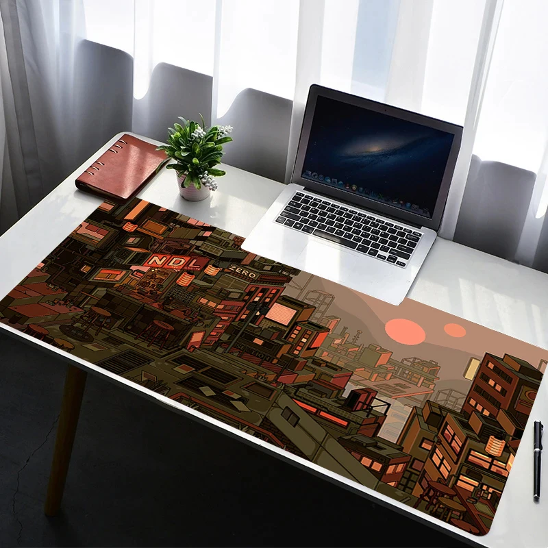 Mouse Pad PC Non Slip Rubber Cartoon Mousepad Laptop Gamer Cabinet Keyboard Pad Office Computer Gaming Desk Pixel Art Mouse Mat