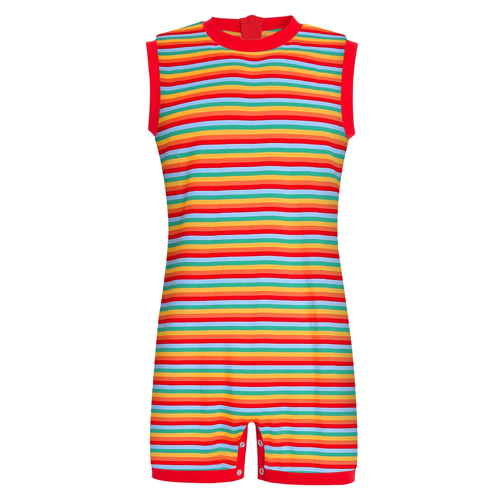 Boys Girls Special Needs Adaptive Clothing for Autism Child Anti-strip Back Zipper Button Crotch Jumpsuit Homewear Sleepwear image 2