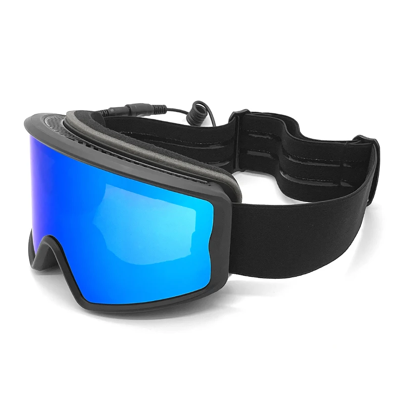 Yijia Optical Custom Heated Ski Goggles Anti-fog Lenses Electric Snowmobile Goggles Replaceable Lens OTG Magnetic Snow Goggles