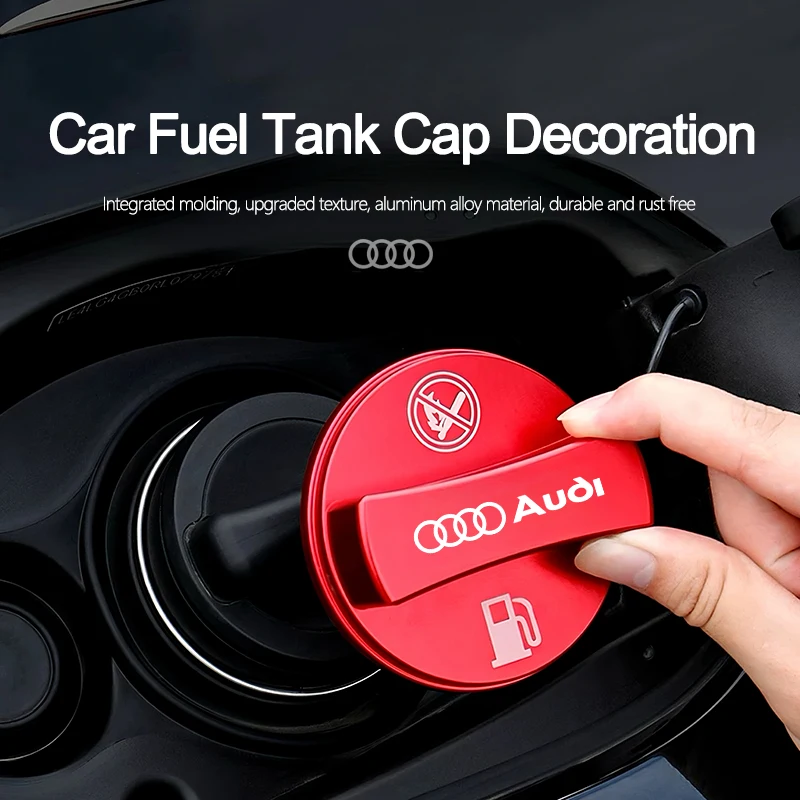 3D Metal Tank Cover Fuel Tank Air Cap Trim For Audi A3 A4 Q5 A5 A1 A2 A6 A7 A8 Q1 Q2 Q3 Q4 Q6 Q7 Q8 TT RS3 S5 B8 C6 B9 B6 S1 RS5