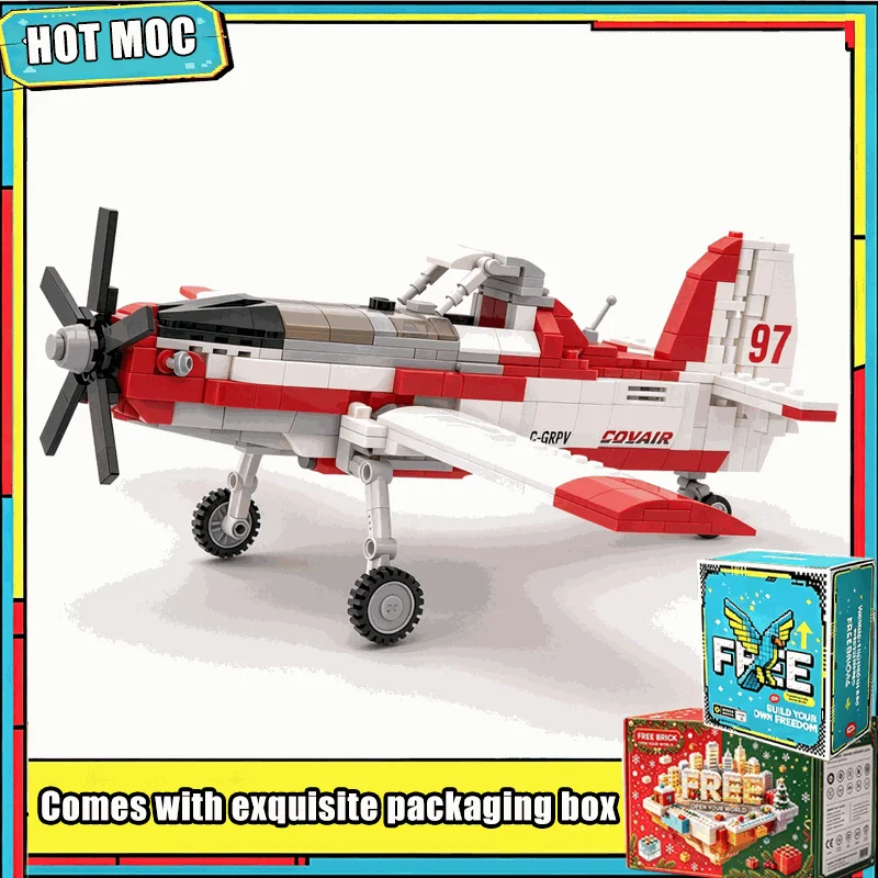 879 PCS Firefighting Amphibious Aircraft Model Building Blocks Creative Aerial Rescue Vehicle DIY Assembly Educational Toy Gift