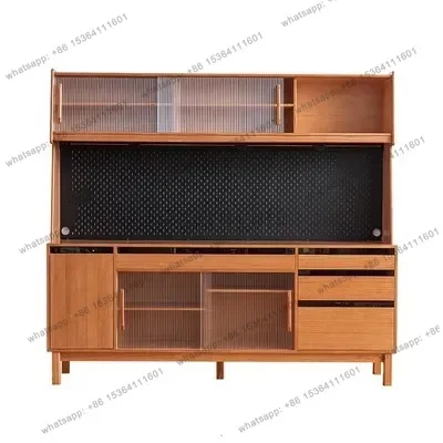 Best Sellers Japanese Restaurant Living Room Cabinet Multi-functional Upper Lower Living Room Cabinets Glass Home Furniture Armo