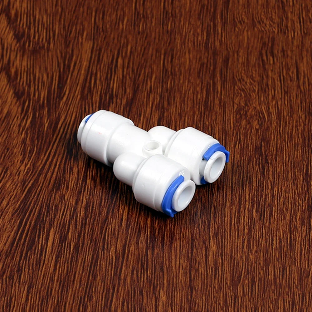 Fit 1/4" 6.35mm OD Tube Y Shaped Food Grade POM Quick Fitting Connector For Aquarium RO Water Filter Reverse Osmosis System