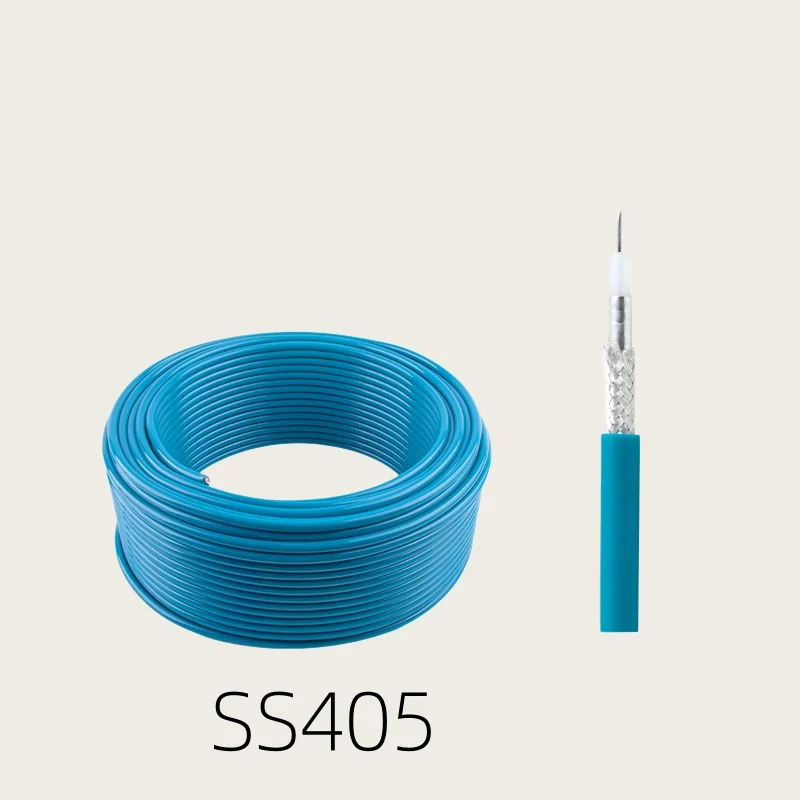 

Высокочастотный тестовый кабель SS405 086 с синей PUR-оболочкой, посеребренный, термостойкий, сверхгибкий