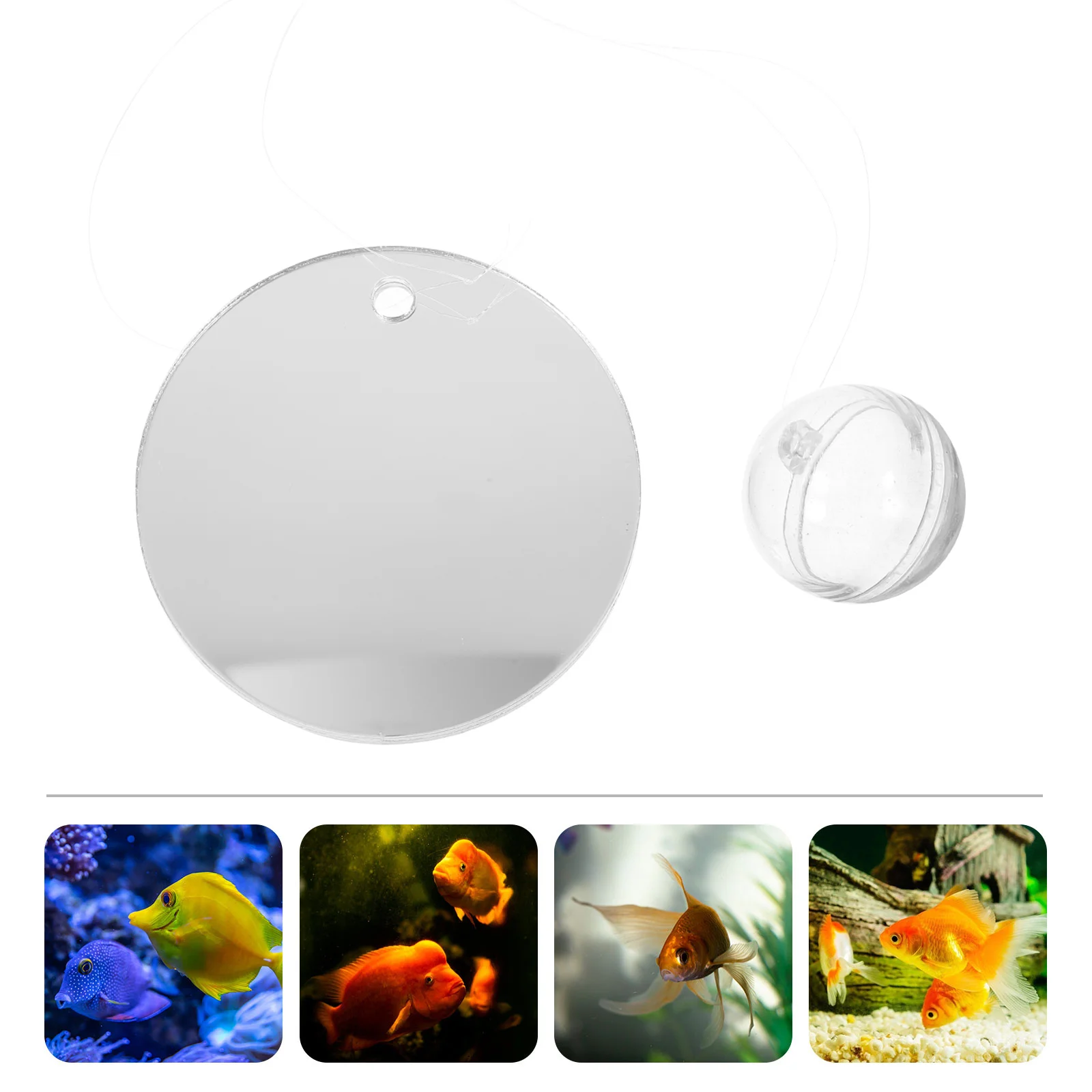 

1 set Betta Mirror Acrylic Double Side Floating Mirror For Betta Fish Training Safe Aquarium Decorative Tank Decoration Pet