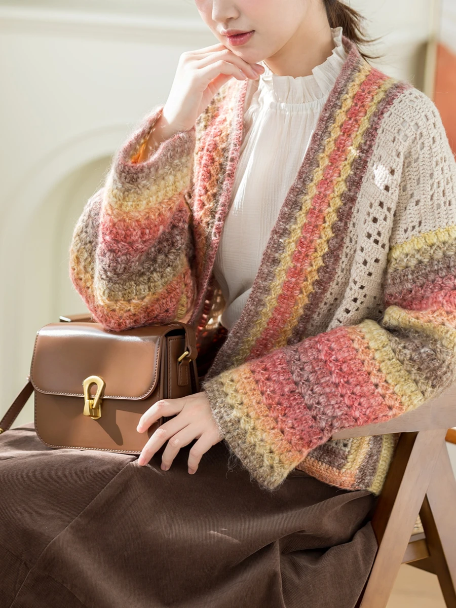 

Handmade DIY Crochet Yarn Ball Clothes Outer Material Kit Forest Mist Small Cabin Outerwear by Quzhi Society Other Brand