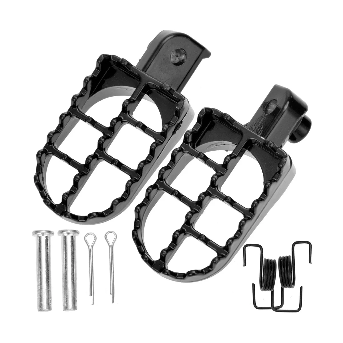 

2pcs Motorcycle Footrest Pedals Black Durable Dirt Bike Accessories Off Pedal Replacement For Long Ride Safety