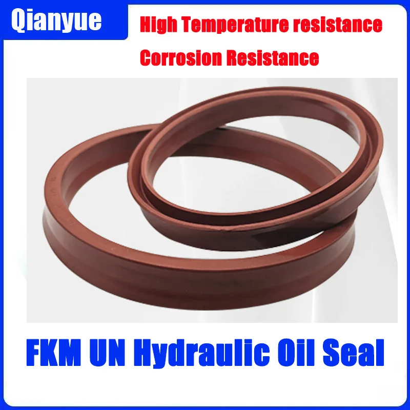 FKM UN/YX/UHS Kolbenstangendichtung ID 45-70mm - Hochtemperatur U/Y-Typ Lippen-Dichtung für Hydraulikzylinder (ODU/IDU, Verschleißfest) – Detail 4