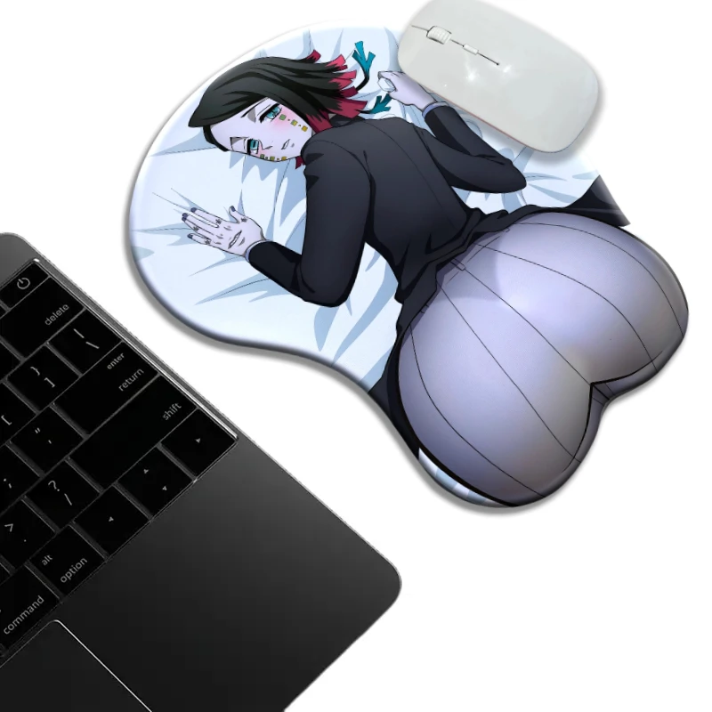 

Cute Enmu Mousepad with Wrist Rest Anime Kawaii Desk Pad 3D Big Butt Gaming fanny Mouse Pad