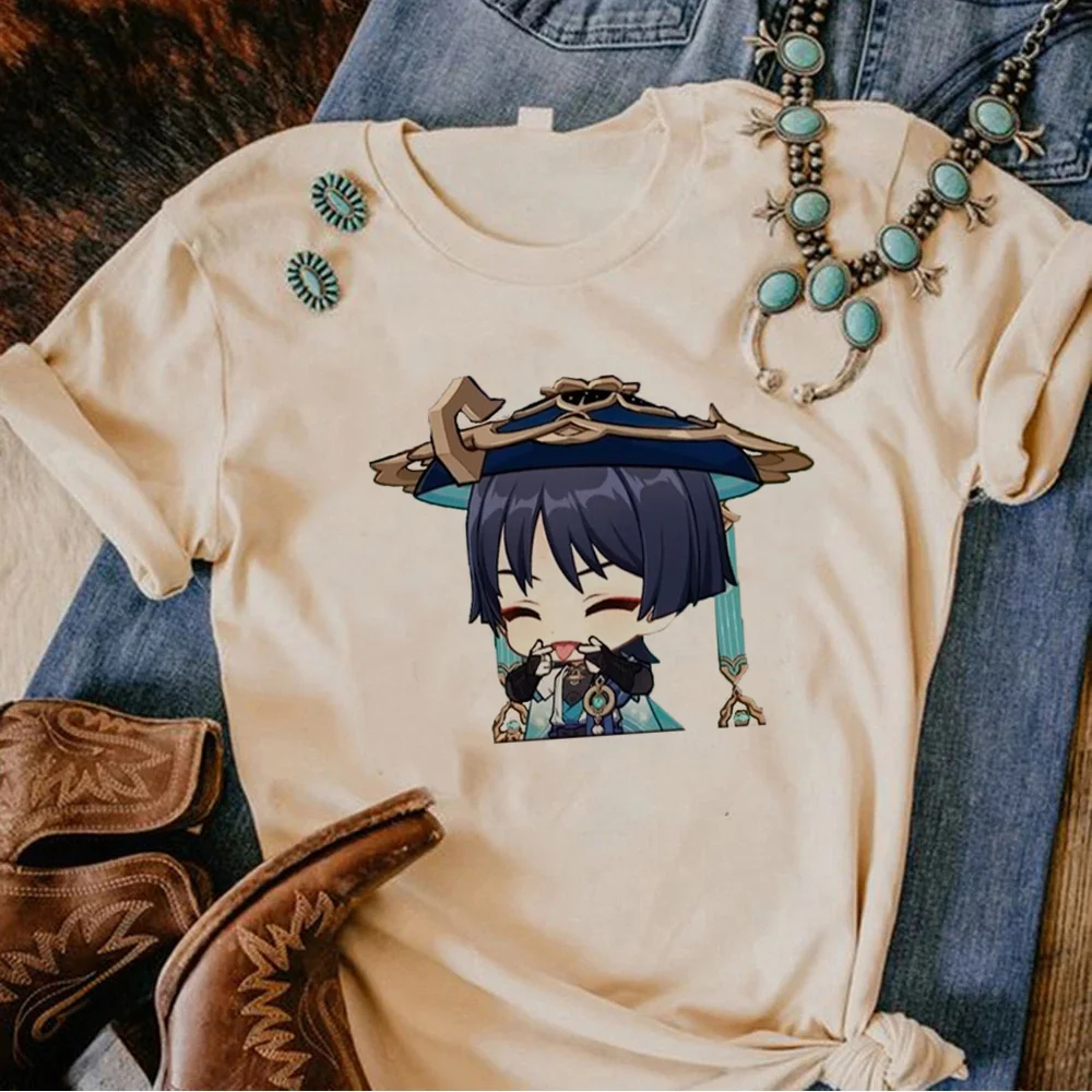 

Scaramouche tshirt women anime harajuku funny t-shirts female y2k comic anime clothing