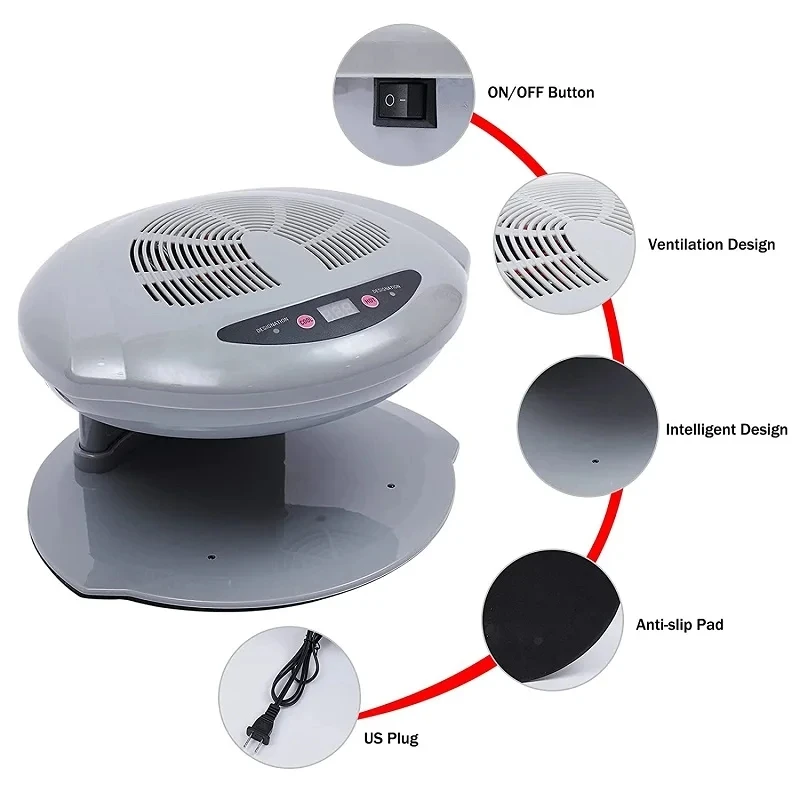 YIKOOLIN Nagelventilator-Trockner, 400 W, intelligenter automatischer Sensor, Nagellack-Trockner, Nageltrocknungsventilator für regelmäßige Nagellack-Nagelföhn