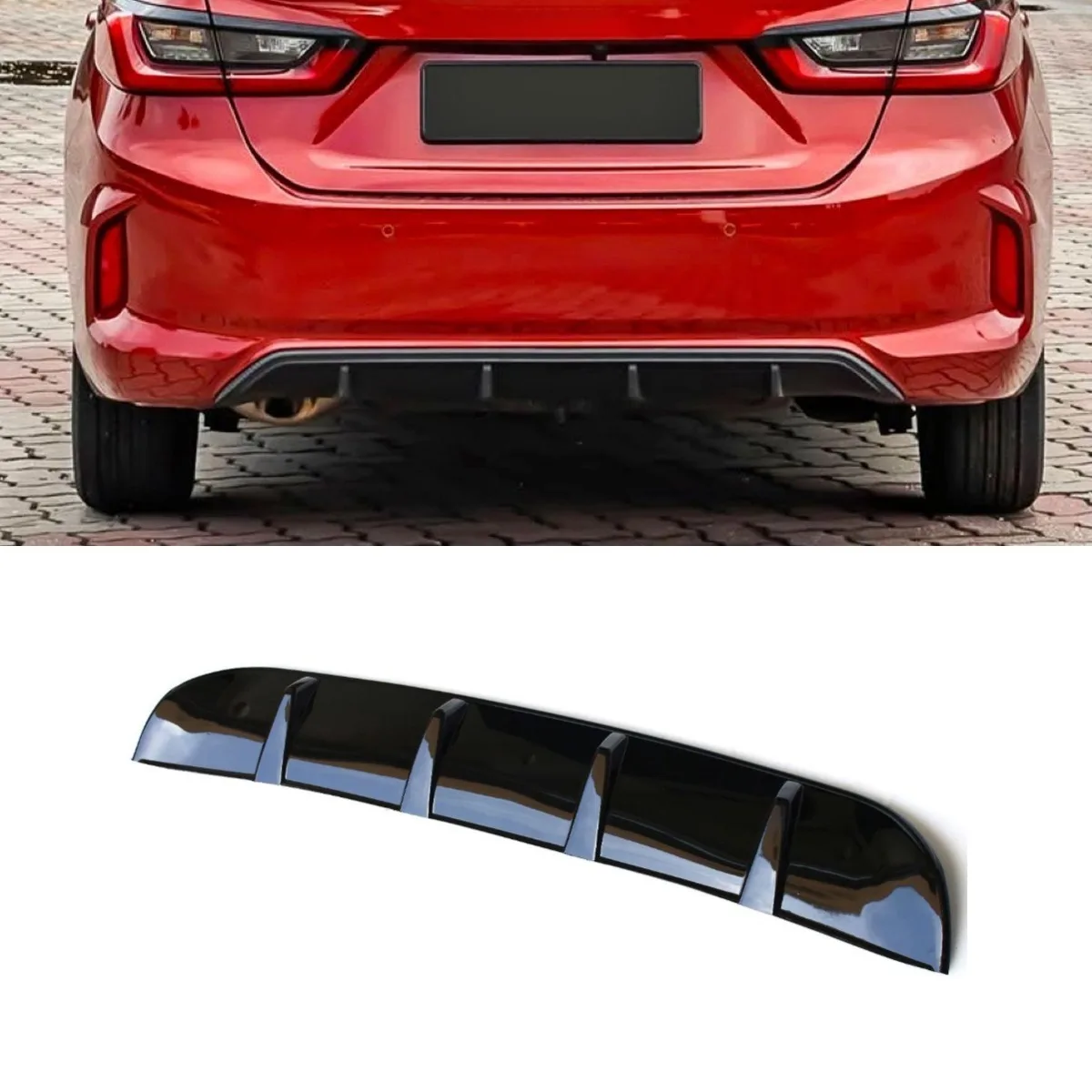 Car Rear Bumper Spoiler Bumper Guard Protector Cover Apron Body Kit For Honda City Sedan 2020-2022 Car Accessories