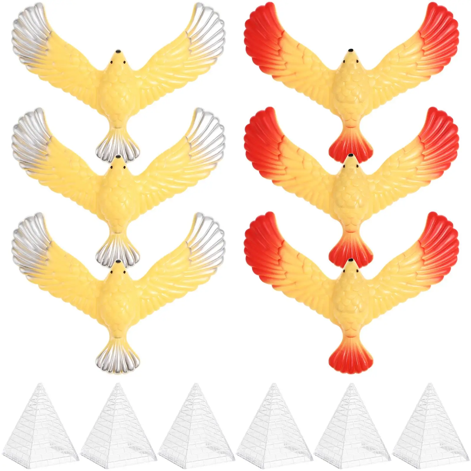 

6 Pcs Balance Bird Toys Eagle for Children Perception Birds Puzzle Balancing Plastic Ornaments Figure