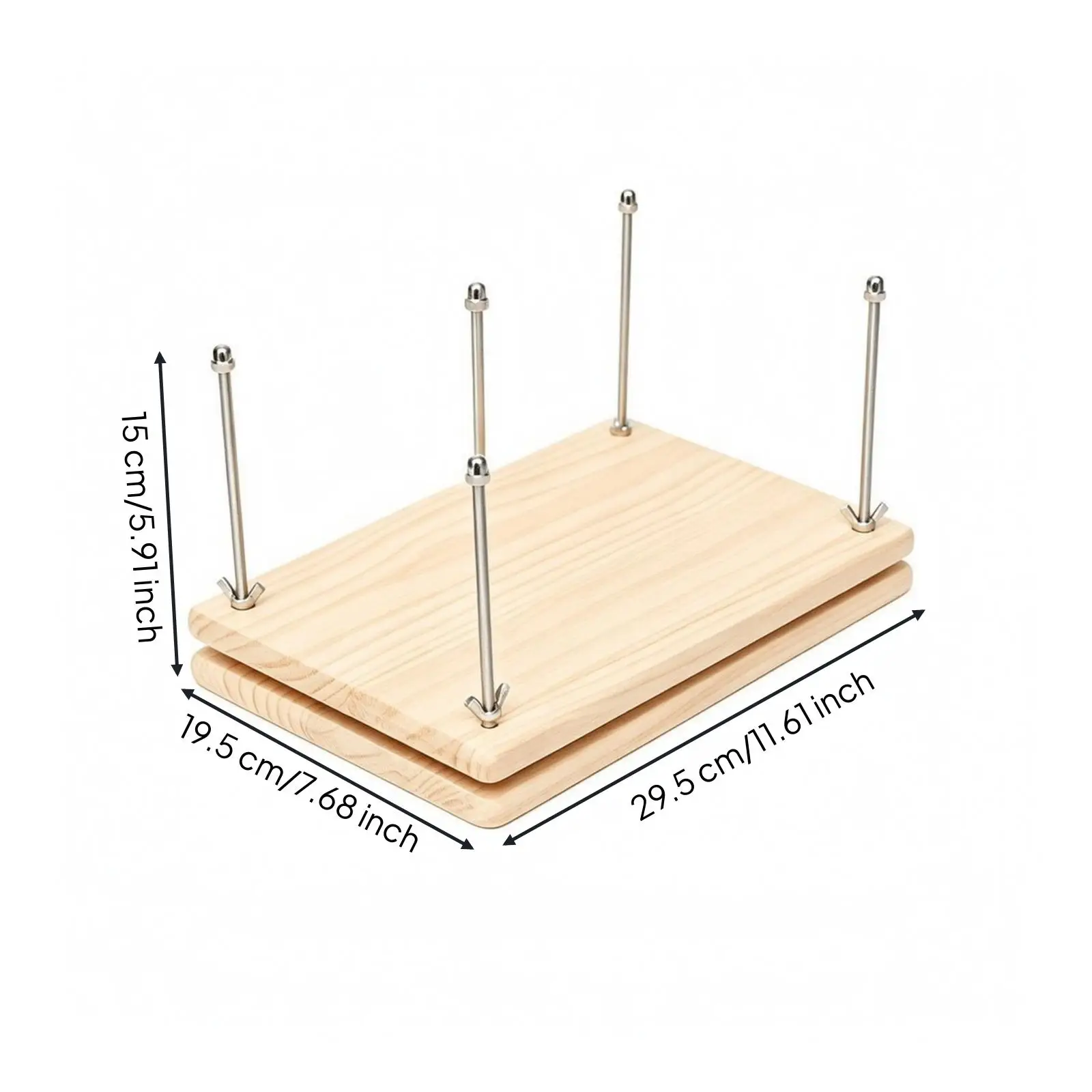 Wooden Book Press Sturdy Bookbinding Press Compact Adjustable for Bookbinders, Paper Pressing, Craft Room