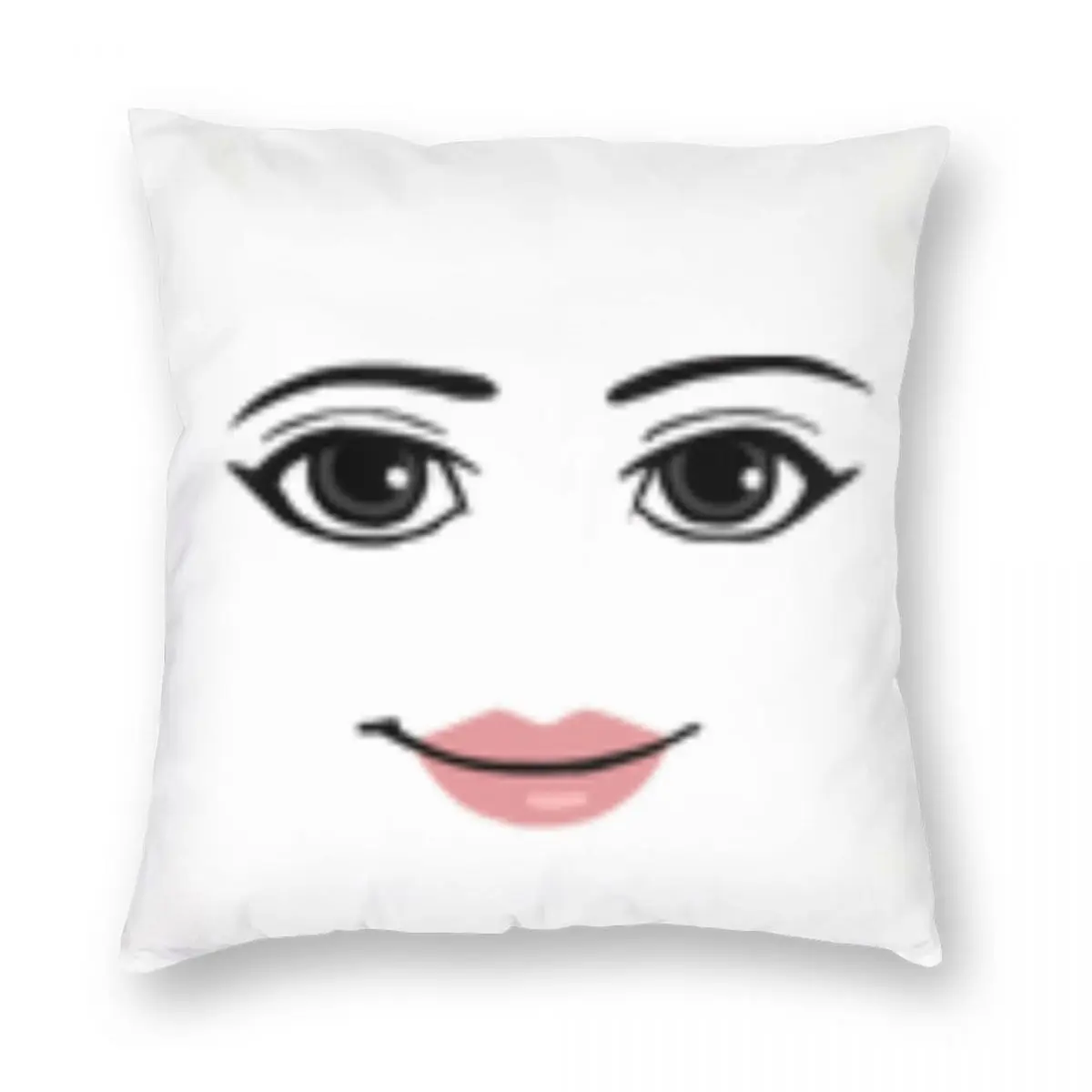 Woman Face Square Pillowcase Polyester Linen Velvet Pattern Zip Decorative Pillow Case Home Cushion Cover