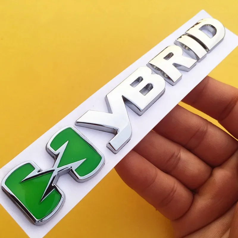 ملصق سيارة شعار HYBRID شعار شارة كروم شارات لتصفيف السيارات DIY Cayene #3