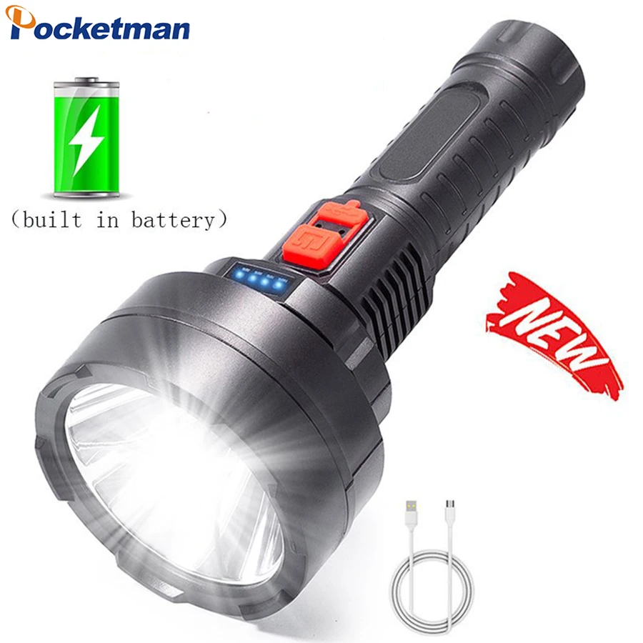 

Super Bright OSL LED Flashlight 3 Modes USB Rechargeable Built-in Battery Powered Torch for Camping Hiking Fishing Hunting