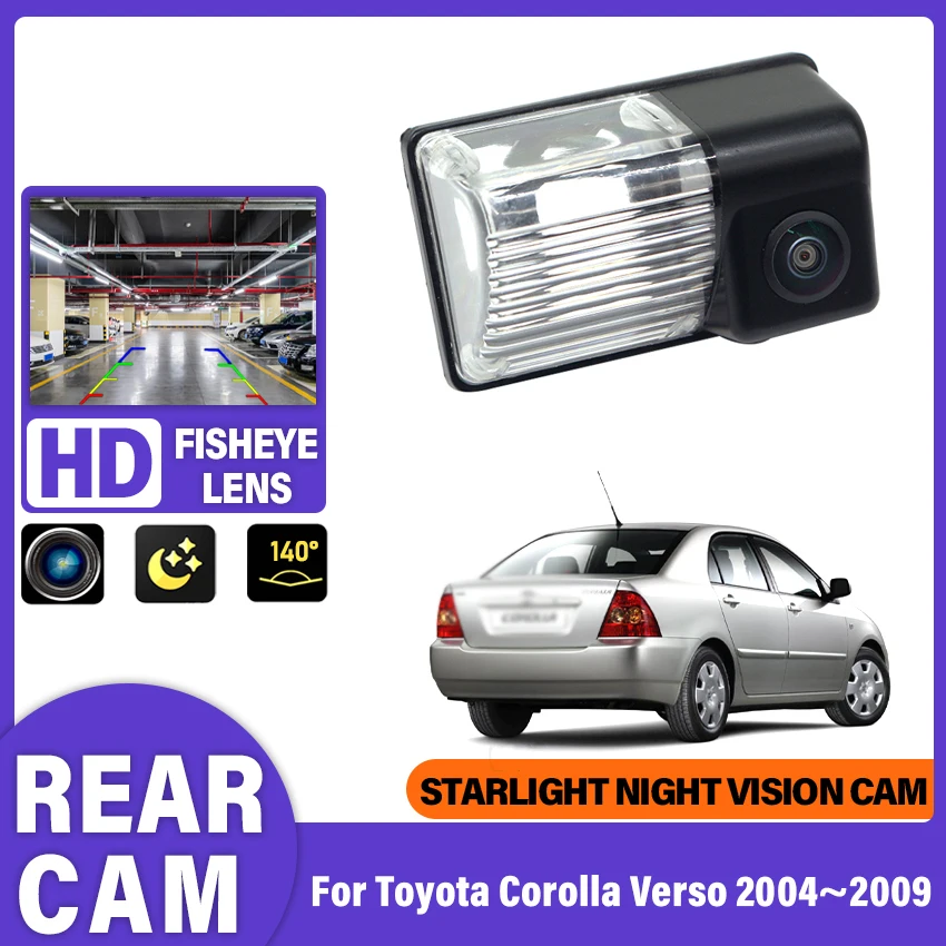 140 Degree HD CCD 1080P For Toyota Corolla Verso 2004 2005 2006 2007 2008 2009 Reverse Vehicle Monitor  Car Rear View Camera