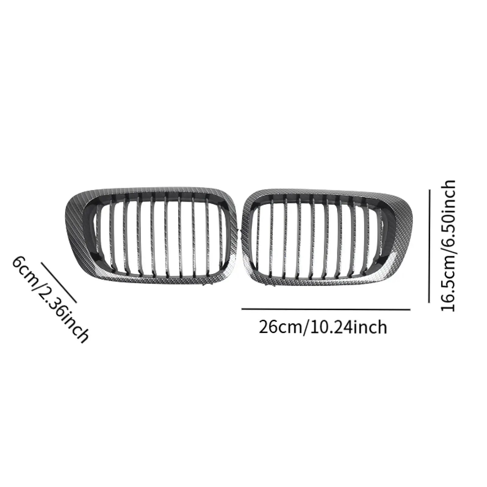 2x قطع غيار شوايات الكلى الأمامية للديكور الخارجي سهلة التركيب 51138208686   لملحقات السيارات BMW E46