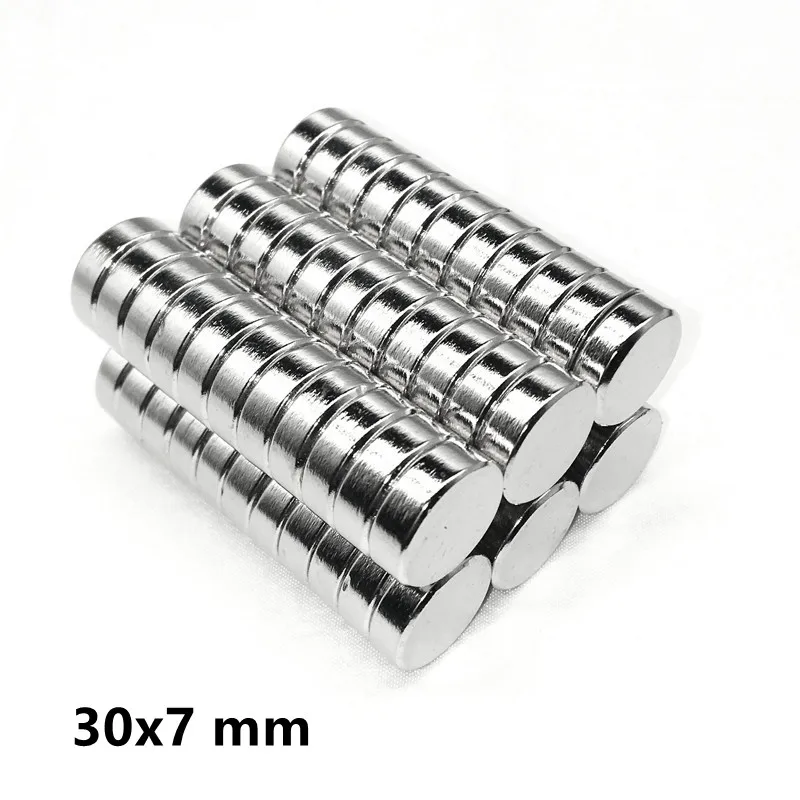 1/2/5/10PCS 30x7 Big Round Powerful magnets 30mm X 7mm Neodymium Magnet Dics 30x7mm N35 Permanent NdFeB Magnet Srtong 30*7 MM