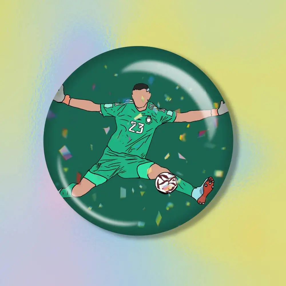 Soccer Legend Art Pattern Soft TPU  Brooch Metal Decorative Brooch Pins for Backpack Clothes Jacket Accessories,Souvenir.