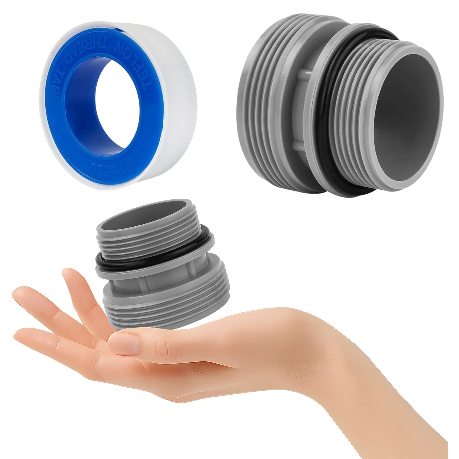 Compatible for Intex 4560 Plastic Pool Pump Hose Adaptor  Proof Pools Pumps Short Adapter Rust Proof Pools Piping Accessory