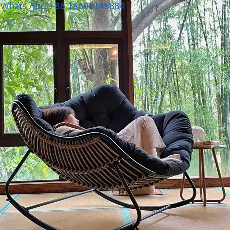 Bird's Nest Rocking Chair Recliner Balcony Home Leisure Single Lazy Sofa Living Room Light Luxury Rocking Chair Adult Sleepable