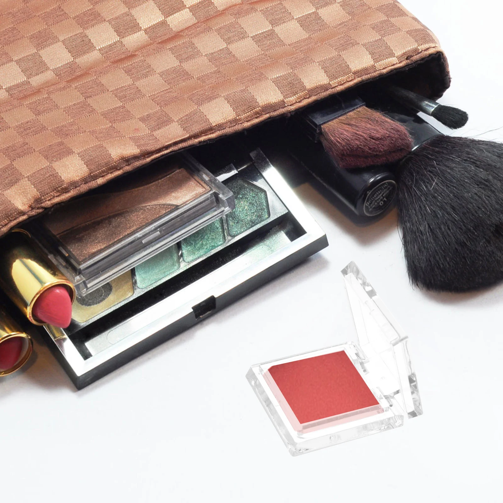 

4Pcs Empty Highlighter Trays Multi-Use Eyeshadow Pans Lightweight Portable for Women Gifts Eyeshadow Pan Empty Blusher Case