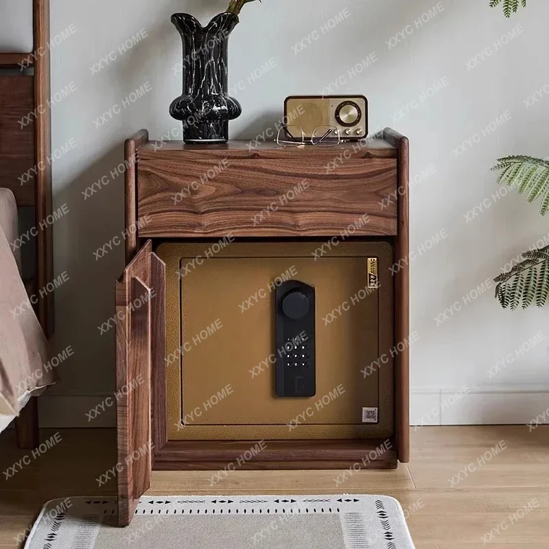 Bedside antique bedroom hidden anti-theft safe cabinet simple and modern
