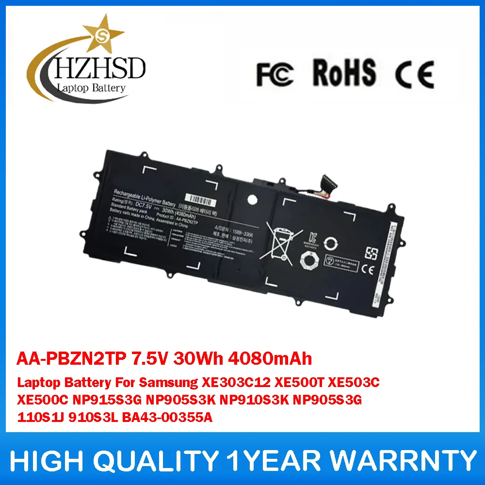 

AA-PBZN2TP 7.5V 30Wh 4080mAh Laptop Battery For Samsung XE303C12 XE500T XE503C XE500C NP915S3G NP905S3K NP910S3K NP905S3G 110S1J
