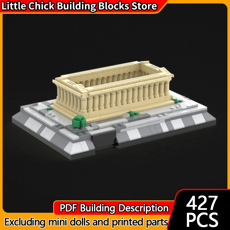 

Средневековый замок, модель MOC, строительные кирпичи, классическая архитектура, храм, модульная технология, детские праздничные подарки, сборные игрушки