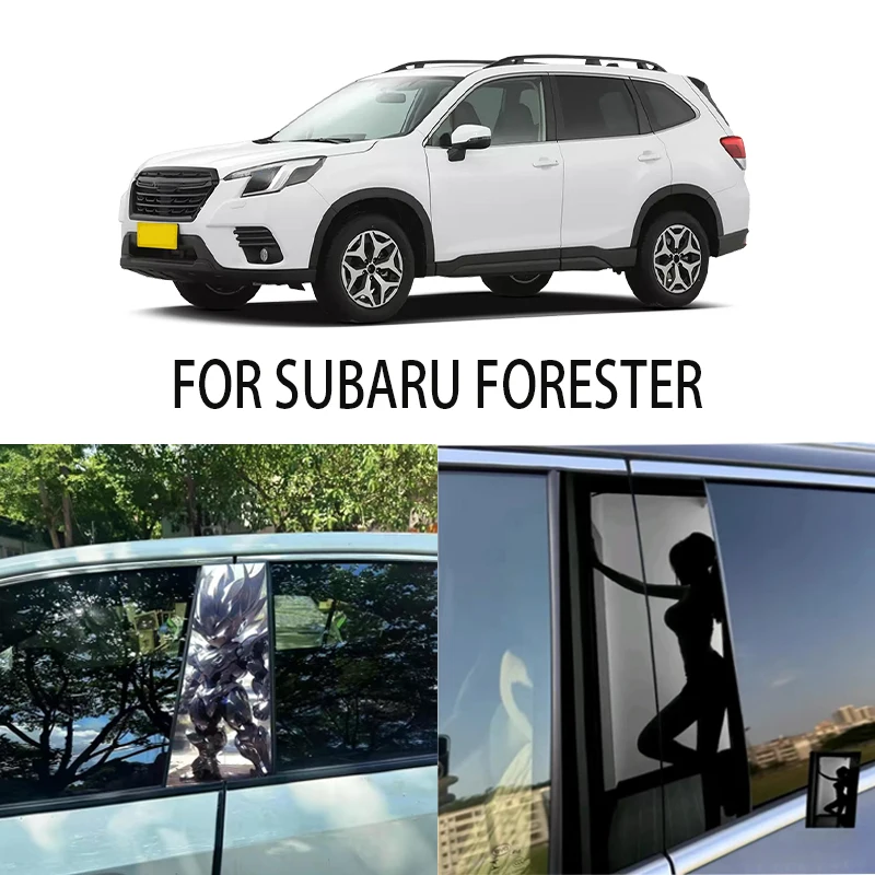 

Door Window Decoration Trims Pillar Posts Stickers Auto Styling For SUBARU FORESTER Car accessories