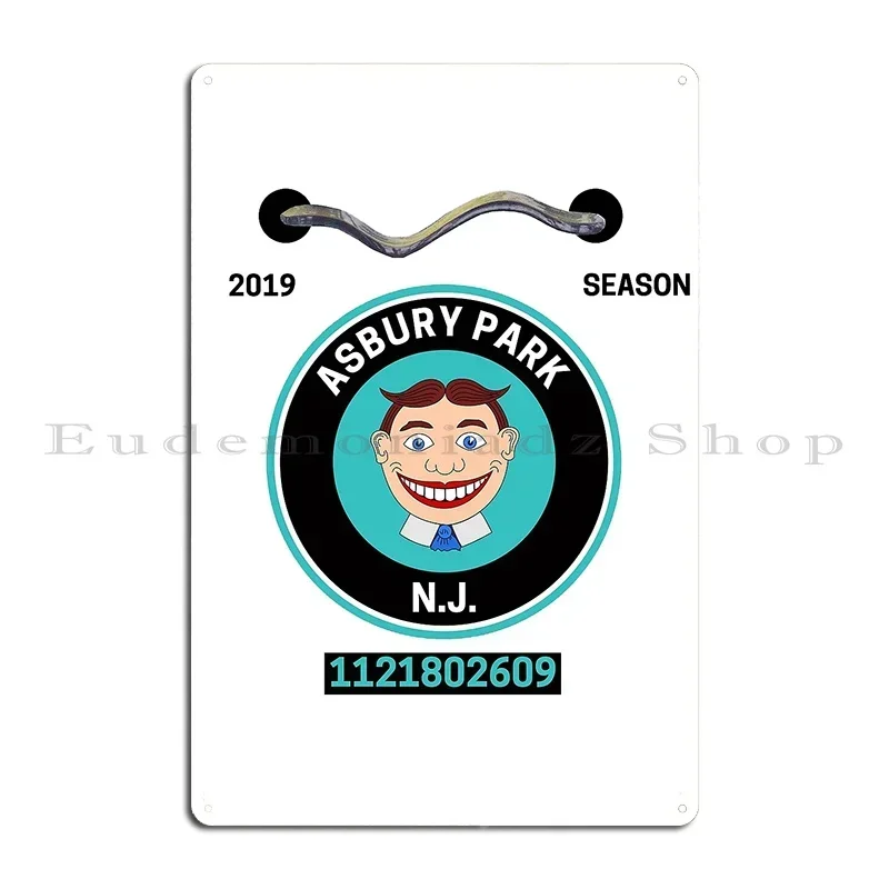 Asbury Park New Jersey Tillie Beach Badge Metal Plaque Poster Rusty Customize Customize Funny Party Tin Sign Poster