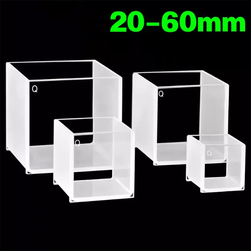 

Quartz cuvette square sample pool square cylinder optical path 20mm30mm40mm50mm60mm acid and alkali resistance organic resistanc