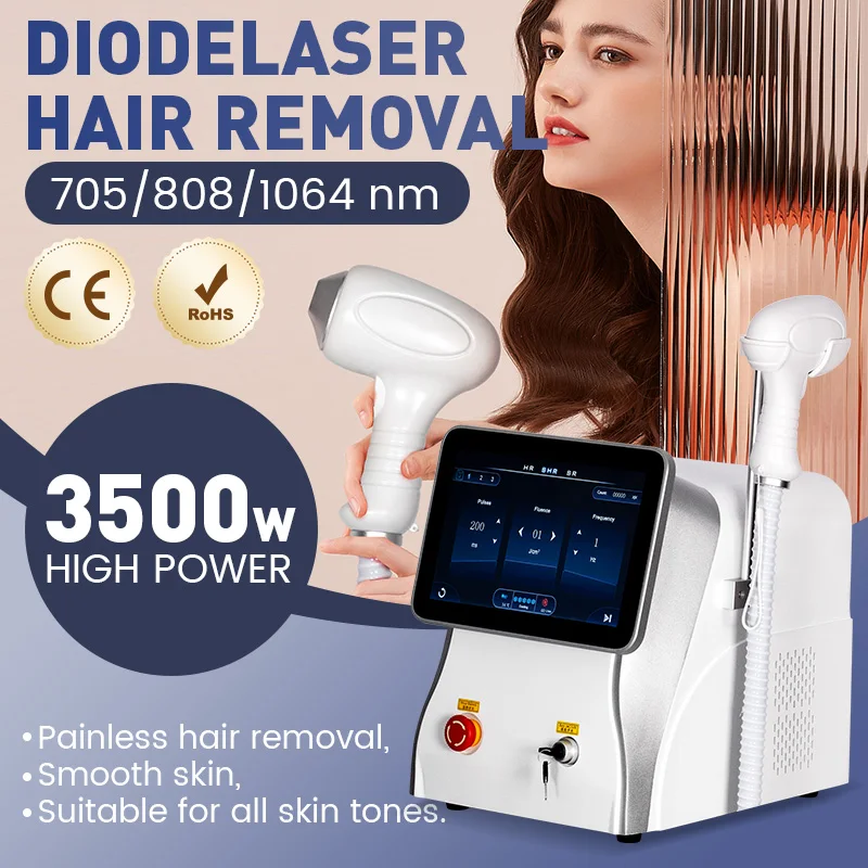 

Профессиональный 808 нм диодный аппарат для удаления волос 3500 Вт Ice Platinum безболезненный постоянный эпилятор омоложение кожи для салона