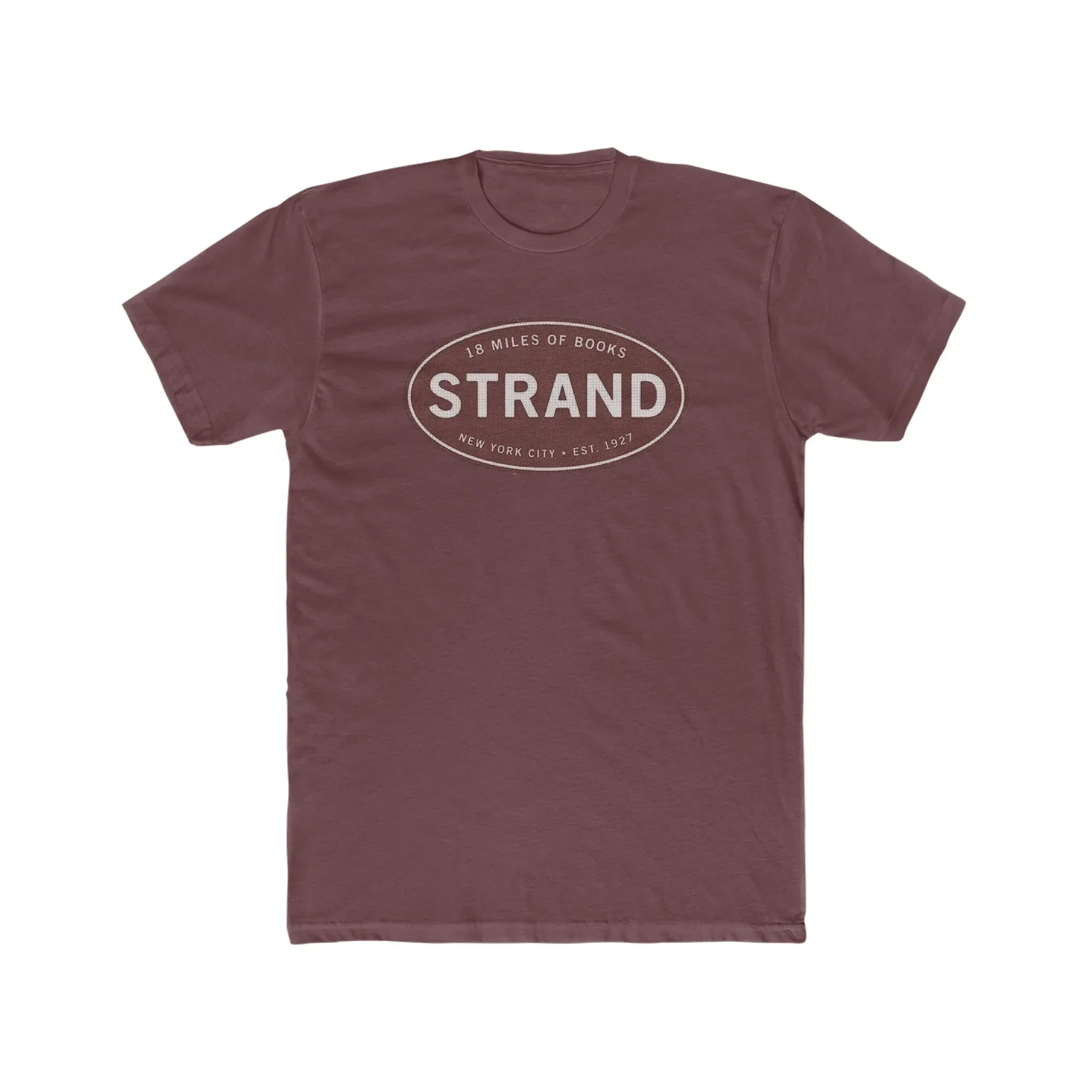 STRAND books bookstore Men s Cotton Crew T Shirt new york city