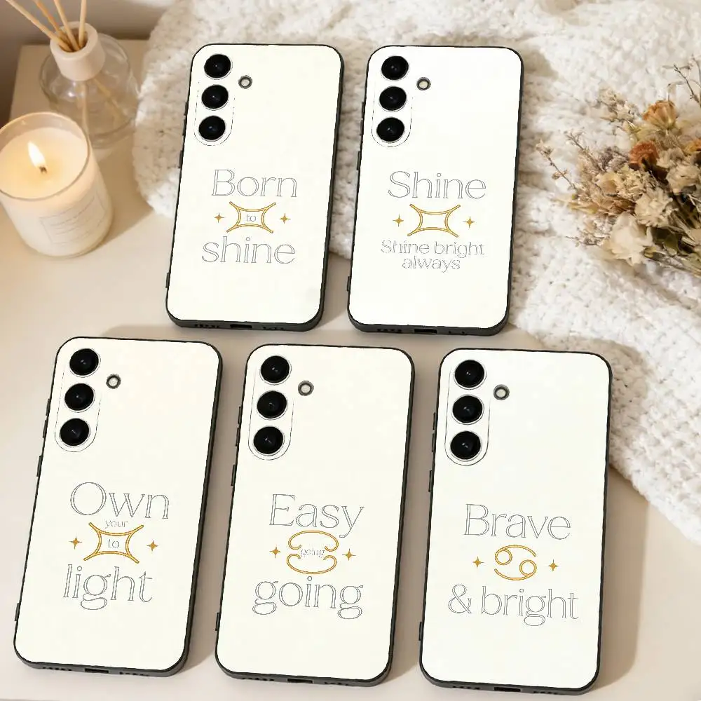 

Personalized Original Zodiac Design Phone Case For Samsung Galaxy A73,A72,A71,A70,A53,A52,A51,Soft Silicone Black Cover