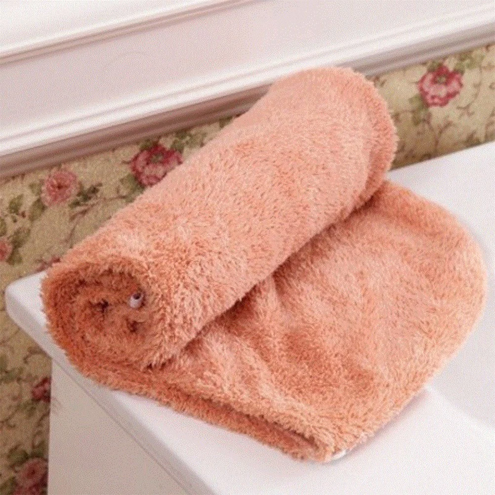 

2Pcs Bath Hair Drying Cap Absorbent Towel Quick Dry Hair Wrap Button Dry for Shower Quick Drying Towel